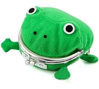 Carolilly Naruto - Portafoglio a forma di rana per bambini, portamonete in peluche, Verde, 10*8cm