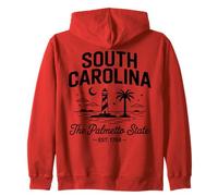 Carolina del Sud Il Faro Palmetto State Pride Est 1788 Felpa con Cappuccio