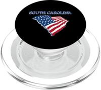 Carolina del Sud Mappa Con Bandiera Americana SC Home Vintage PopSockets PopGrip per MagSafe