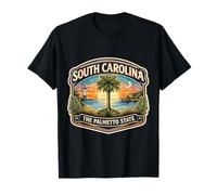 Carolina del Sud The Palmetto State Souvenir Trip Memorabilia Maglietta