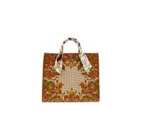 Carolina Herrera, ,Bags ,Donna ,Multicolore ,ONE SIZE Chic Shopping Bag con Tela Central Park e Lati in Suede