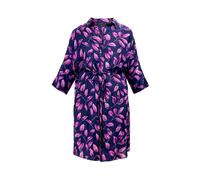 Carolina Herrera, ,Dresses ,Donna ,Multicolore ,S Abito Camicia in Seta con Stampa Foglie Viola