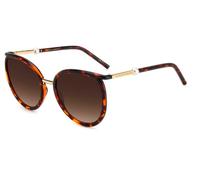 Carolina Herrera HER 0077/S 086-HA 59 Women's Sunglasses - Havana Frame, Brown Gradient Lenses