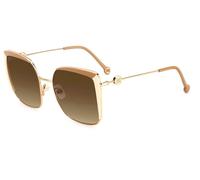 Carolina Herrera HER 0111/S T53-HA 57 Women's Sunglasses - Beige Frame, Brown Gradient Lenses