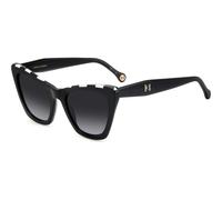 Carolina Herrera HER 0129/S 80S-9O 55 Women's Sunglasses - Black/White Frame, Grey Gradient Lenses