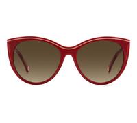 Carolina Herrera Her 0142/s Occhiali Da Sole Donna Rosso Squadrato Brown 56mm