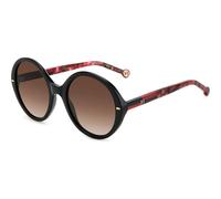 Carolina Herrera HER 0177/S OIT-HA 55 Women's Sunglasses - Black and Red Havana Frame, Gradient Brown Lenses