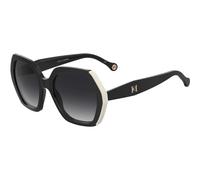 Carolina Herrera HER 0181/S 80S-9O 55 Women's Sunglasses - Black & White Frame, Grey Gradient