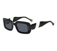 Carolina Herrera HER 0187/S 80S-IR 50 Women's Sunglasses - Black & White Frame, Grey Lenses