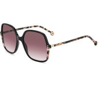 Carolina Herrera Donna HER 0244/S WR7/3X Occhiali da sole Acetato Nero Rosso Squadrata Sfumato