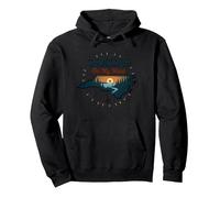 Carolina On My Mind Carolina del Nord Tramonto Amante della Natura Felpa con Cappuccio, Unisex per Adulti, Nero, XL