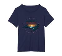 Carolina On My Mind Carolina del Nord Tramonto Amante della Natura Maglietta, Donna Plus-Size, Navy, 3X