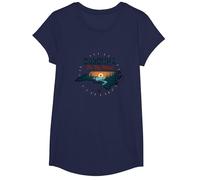 Carolina On My Mind Carolina del Nord Tramonto Amante della Natura Maglietta, Ragazze, Navy, XS