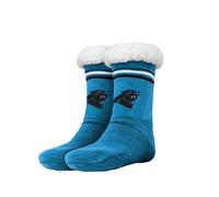 Carolina Panthers Donna Righe Logo Alto Footy Pantofole - Misura 6-10 No Skid