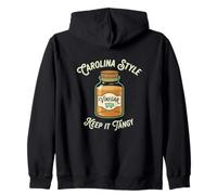 Carolina Style Aceto BBQ Sauce Lovers Grilling Felpa con Cappuccio