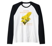 Carolinas Territory Fiore Selvatico Solidago Maglia con Maniche Raglan