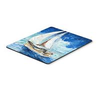 Caroline tesori, barche a vela in blu mouse pad/Hot Pad/Trivet (JMK1153MP)