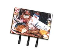 """"Caroline's Treasures 8536TH68 Red Beans and Rice Leash Holder or Key Hook Large Multicolor""""