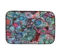 """"Caroline's Treasures Abstract in Reds and Blues Dish Drying Mat 14 x 21 Multicolor""""