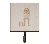 """"Caroline's Treasures Alphabet D for Dog Wall Hook Small Multicolor""""