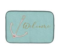 """"Caroline's Treasures Anchor Welcome Dish Drying Mat 14 x 21 Multicolor""""