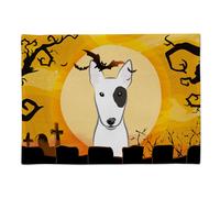 """"Caroline's Treasures BB1767PLMT Halloween Bull Terrier Fabric Placemat Multicolor""""