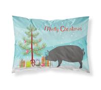 """"Caroline's Treasures Berkshire Pig Christmas Pillowcase Standard Multicolor""""