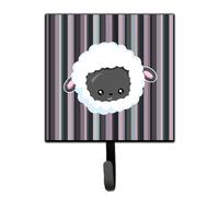 """"Caroline's Treasures Black Sheep Lamb Face Wall Hook Small Multicolor""""