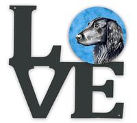 """"Caroline's Treasures Blue Flat Coated Retriever Metal Artwork Love wall-decor Multicolor""""