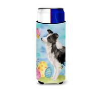 """"Caroline's Treasures Border Collie Easter Decorative Can Hugger Slim Multicolor""""