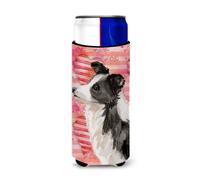 """"Caroline's Treasures Border Collie Love Decorative Can Hugger Slim Multicolor""""