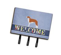 """"Caroline's Treasures Borzoi Russian Greyhound Welcome Wall Hook Triple""""