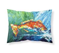 """"Caroline's Treasures Break Through Red Fish Fabric Standard pillowcases Multicolor""""