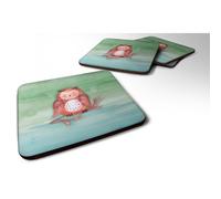 """"Caroline's Treasures Brown Owl Watercolor Decorative coasters 3.5 Multicolor""""