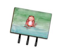 """"Caroline's Treasures Brown Owl Watercolor Wall Hook Triple Multicolor""""