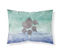 Caroline's Treasures Cat Paw Watercolor Pillowcase Standard Multicolor