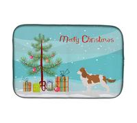 """"Caroline's Treasures Cavalier King Charles Spaniel Merry Christmas Tree Dish Drying Mat 14"""""""" x 21""""""""""""