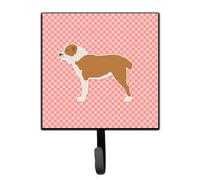 """"Caroline's Treasures Central Asian Shepherd Dog Checkerboard Pink Leash or Key Holder BB3628SH4 Small Multicolor""""