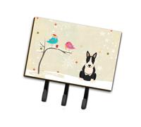 """"Caroline's Treasures Christmas Presents between Friends Bull Terrier Black White Leash or Key Holder BB2605TH68 Triple Multicolor""""