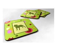 ""Caroline's Treasures CK1060FC Sottobicchieri in schiuma Staffordshire Terrier (set da 4) 3,5"""""""" A x 3,5"""""""" L Multicolore""""
