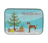 """"Caroline's Treasures CK3482DDM Rat Terrier Christmas Tree dish-drying-mats 14 x 21 Multicolor""""