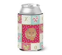 """"Caroline's Treasures CK5444CC Teddy Bear Hamster Love Can or Bottle Hugger, contenitore per bevande fredde multicolore""""