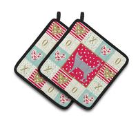 """"Caroline's Treasures CK5689PTHD Russian Blue #1 Cat Love Coppia di presine multicolore""""