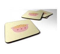 """"Caroline's Treasures Cookie Dough on Yellow Decorative coasters 3.5 Multicolor""""
