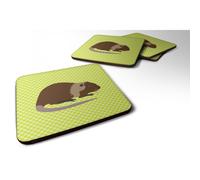 """"Caroline's Treasures Coypu Nutria River Rat Green Decorative coasters 3.5 Multicolor""""