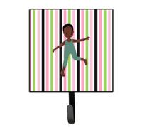 """"Caroline's Treasures Dancer Bikatard African American Wall Hook Small Multicolor""""