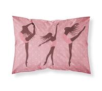 """"Caroline's Treasures Dancers Linen Pink Polkadots Pillowcase Standard Multicolor""""