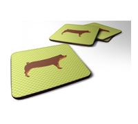 """"Caroline's Treasures Duroc Pig Green Decorative coasters 3.5 Multicolor""""