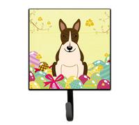 """"Caroline's Treasures Easter Eggs Bull Terrier Dark Brindle Wall Hook Small Multicolor""""