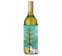 """"Caroline's Treasures English Spot Rabbit Christmas Decorative Bottle Hugger 750ml Multicolore""""